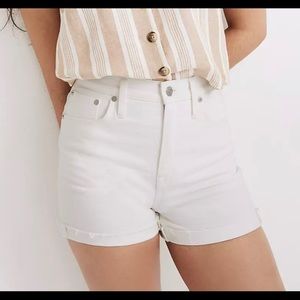 Madewell White Denim Shorts